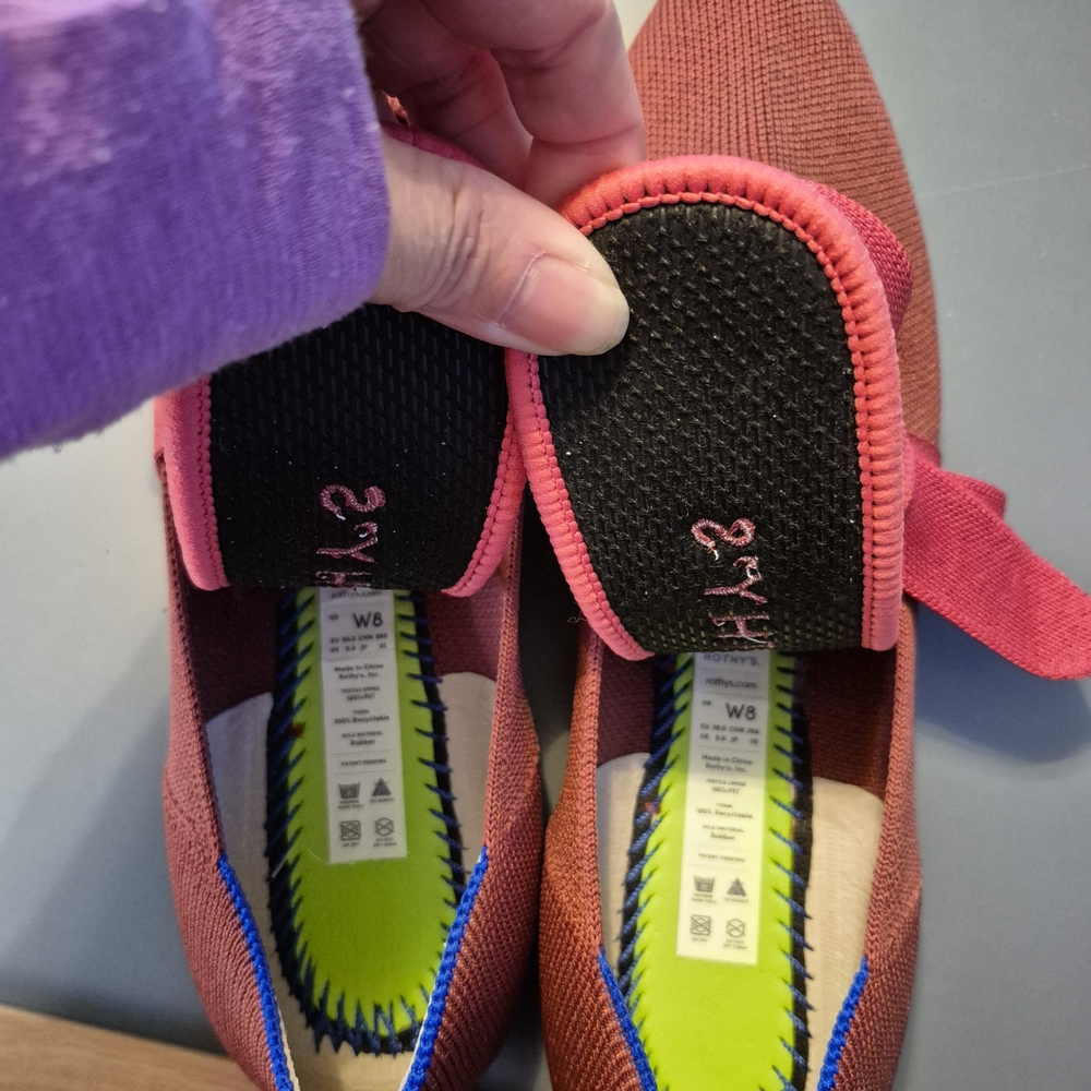 Rothy's Women's Burgundy Flats with Bow - Picture 2 of 3